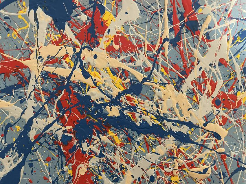 jackson Pollock Abstract Painting on Paper (1 of 2)