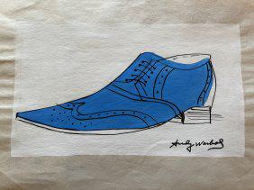 Andy Warhol - Drawing and Watercolor (In Style Of): Andy Warhol - Drawing and Watercolor Painting on paper, signed artwork. This is not a print, the drawing was acquired from a estate sale. It does not come with any paper work to verify its Authenticit