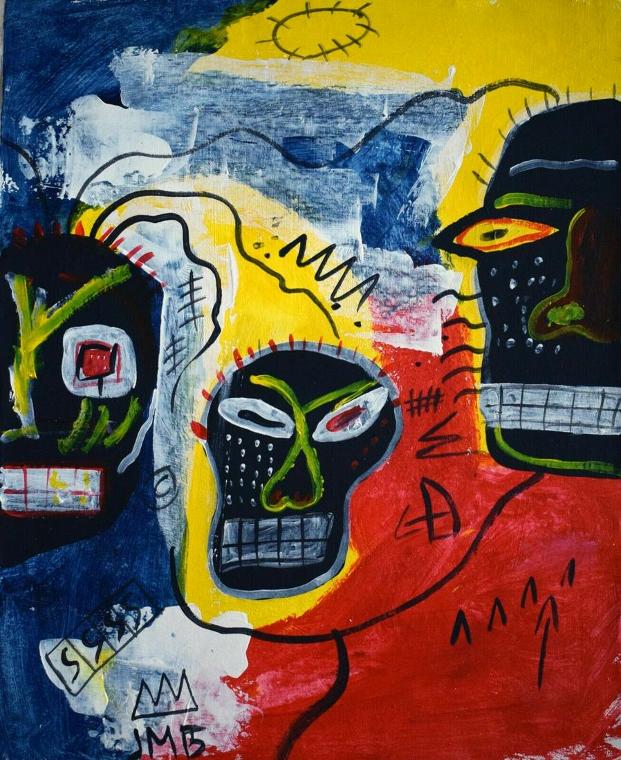 Basquiat Modern Old 20th Century Art on Canvas (1 of 4)