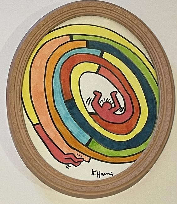 RARE American Drawing on Paper Signed K. Haring (1 of 4)