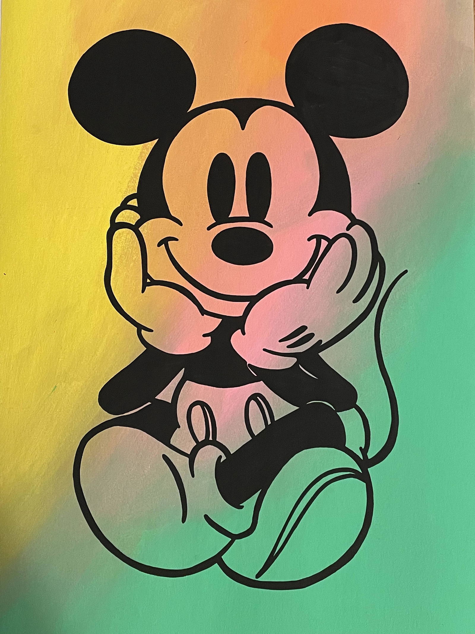 Andy Warhol Mixed Media Drawing on Paper. (1 of 2)