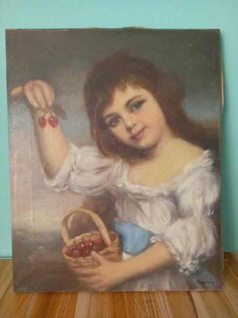 PIERRE  RENOIR OIL PAINTING ON CANVAS  (Style of) (1 of 3)