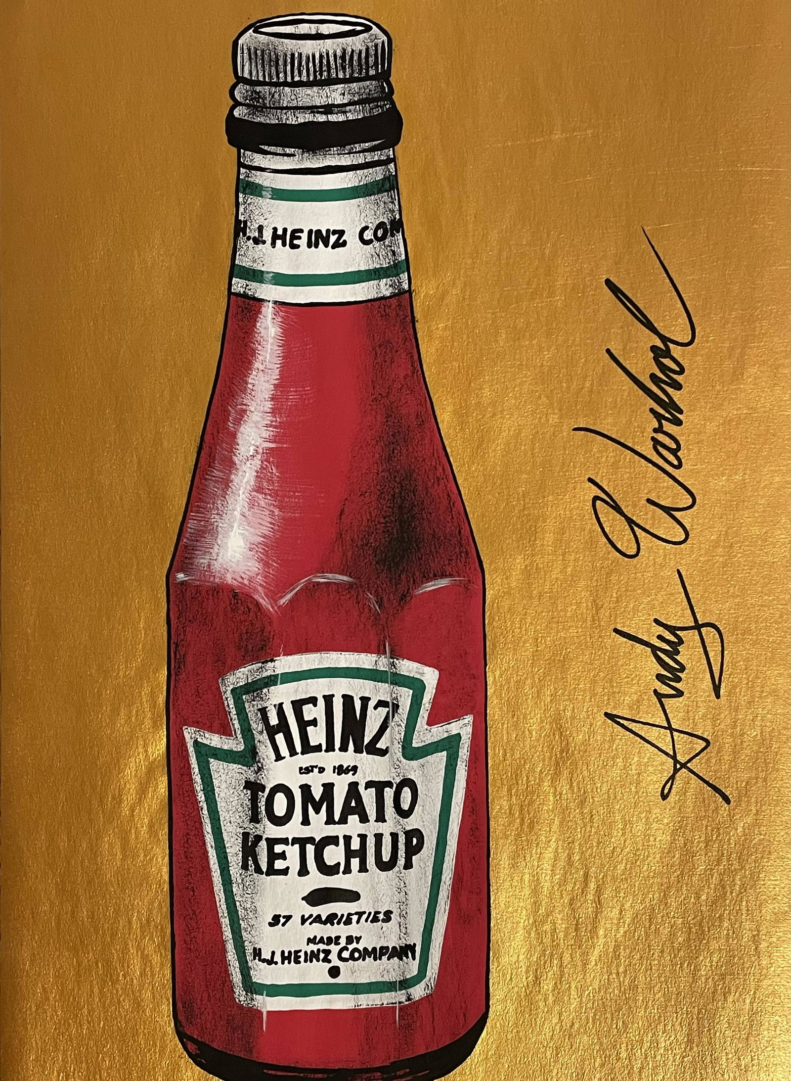 Andy Warhol -Drawing and Watercolor( In Style Of): In the Style of Andy Warhol - Drawing and Watercolor Painting on paper, signed artwork, Unframed. This piece is not a print; the drawing was acquired from an estate sale. It does not come with any pap