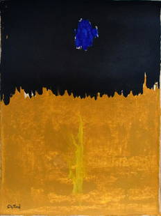 Abstract Canvas -Clyfford (Still), 20th Century Modern Art: Abstract Acrylic Canvas -Clyfford (Still), 20th Century Modern Art. SIZE APPROX. 53.5 by 39.2 cm. No COA, no supporting papers, sold "in the manner of"