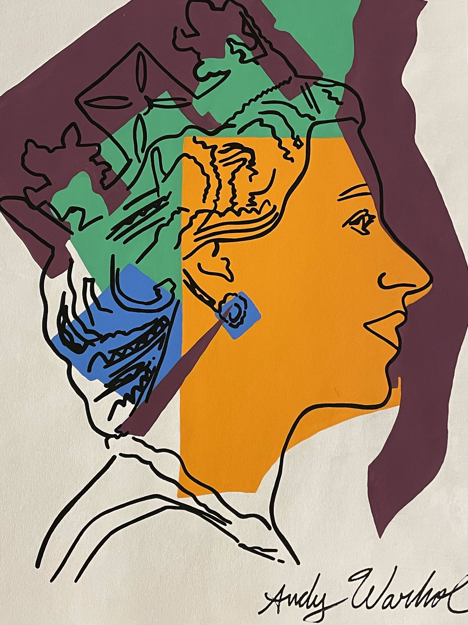 Andy Warhol Mixed Media on Paper.: Andy Warhol Mixed Media on Paper. Approx Size: 11 3/4 x 8 1/2 inches. NY Collector. No COA or Documents. Sold as is to the manner or style of the artist.