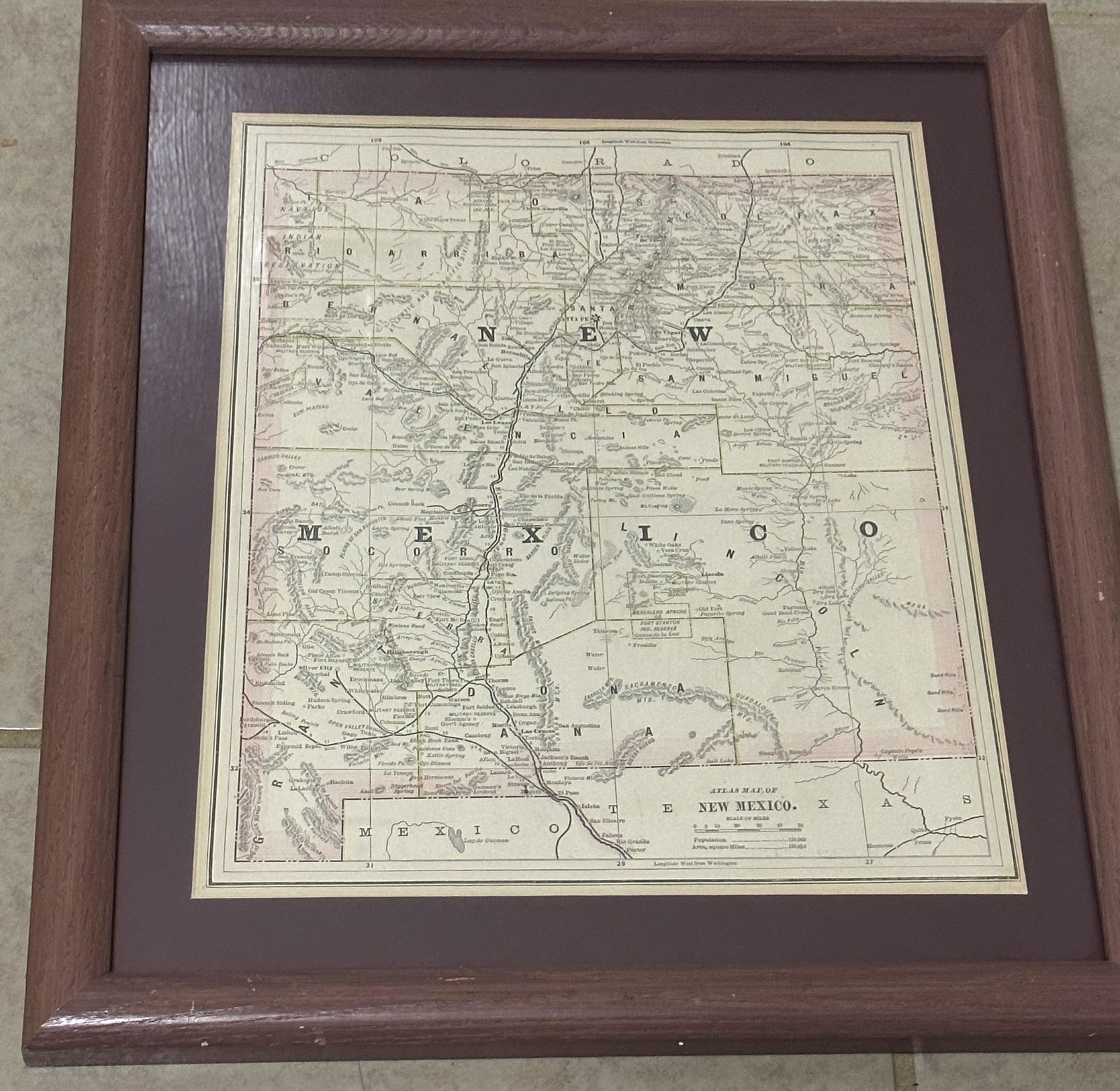 New Mexico 1886 Map (1 of 4)