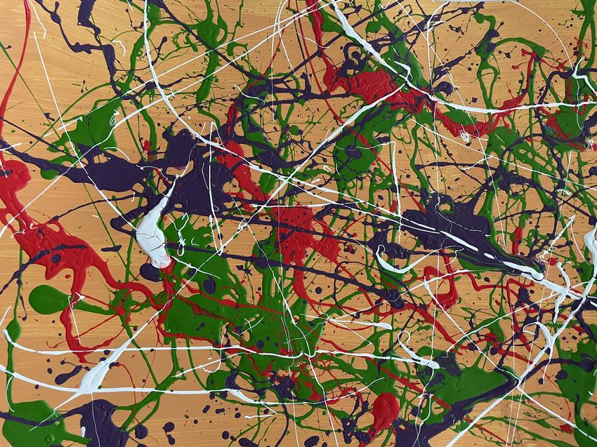 Jackson Pollock Abstract Painting on Paper Mar 25, 2023 Private NY