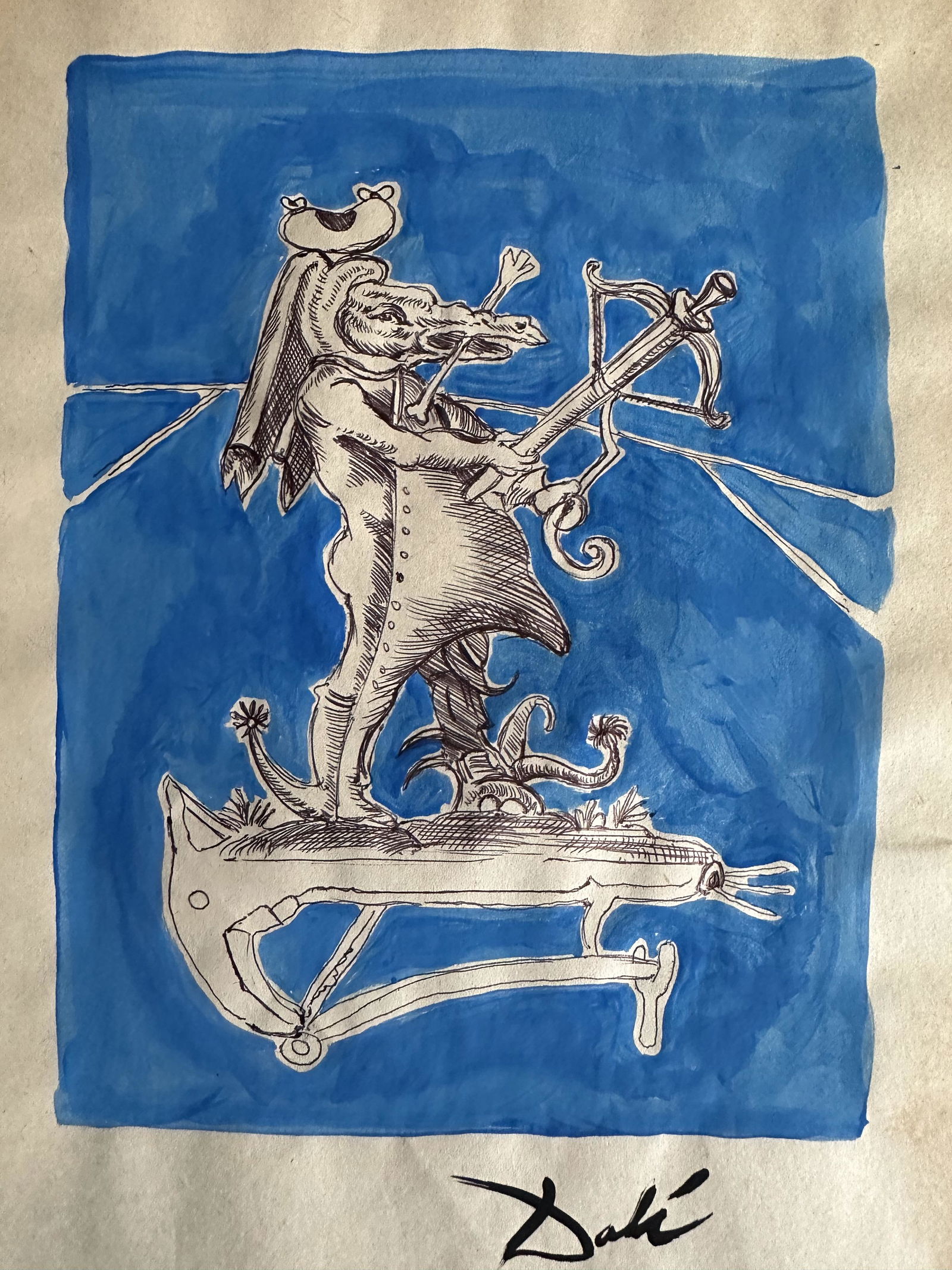 Mixed Media Salvador Dali  on Paper (1 of 2)