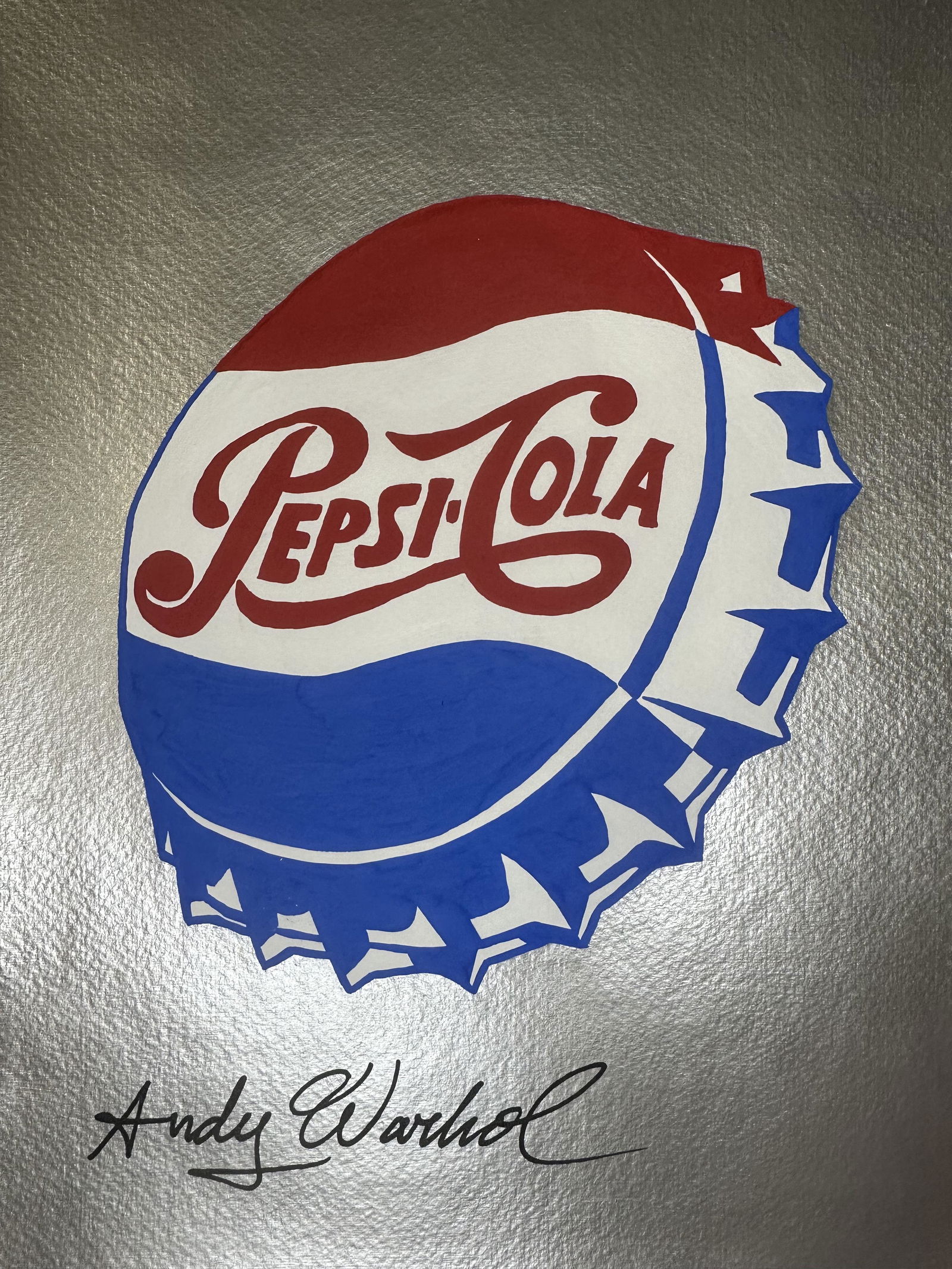 Signed Andy Warhol Mixed Media on Paper. (1 of 2)