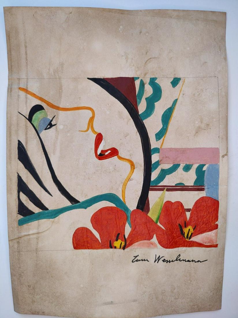 Signed Tom Wesselmann Mixed Media on Paper (1 of 2)