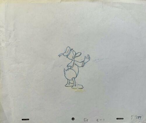 Disney Donald Duck 1982 Original Drawing with COA: This is a hand-drawn original 1982 Walt Disney World Epcot film production pencil drawing of Donald Duck. This piece is drawing sequence K-1, D-189. This drawing measures 10.5" x 12.5", and comes unfr