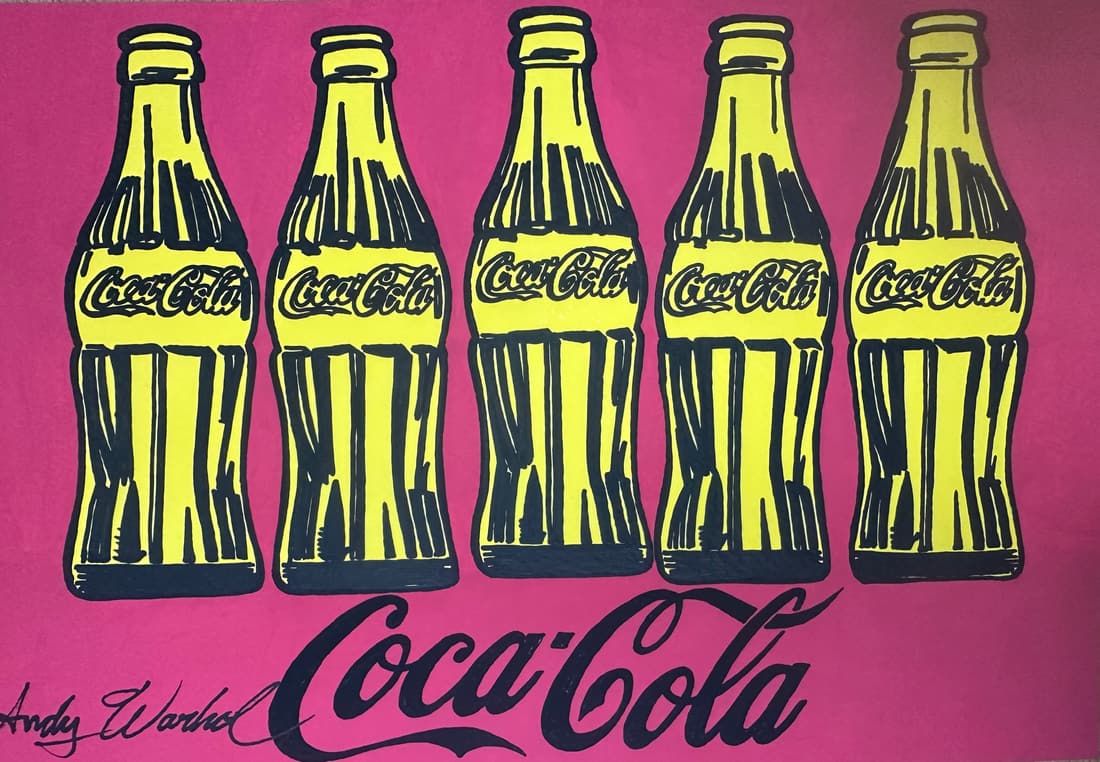 Signed Andy Warhol Mixed Media on Paper (1 of 2)