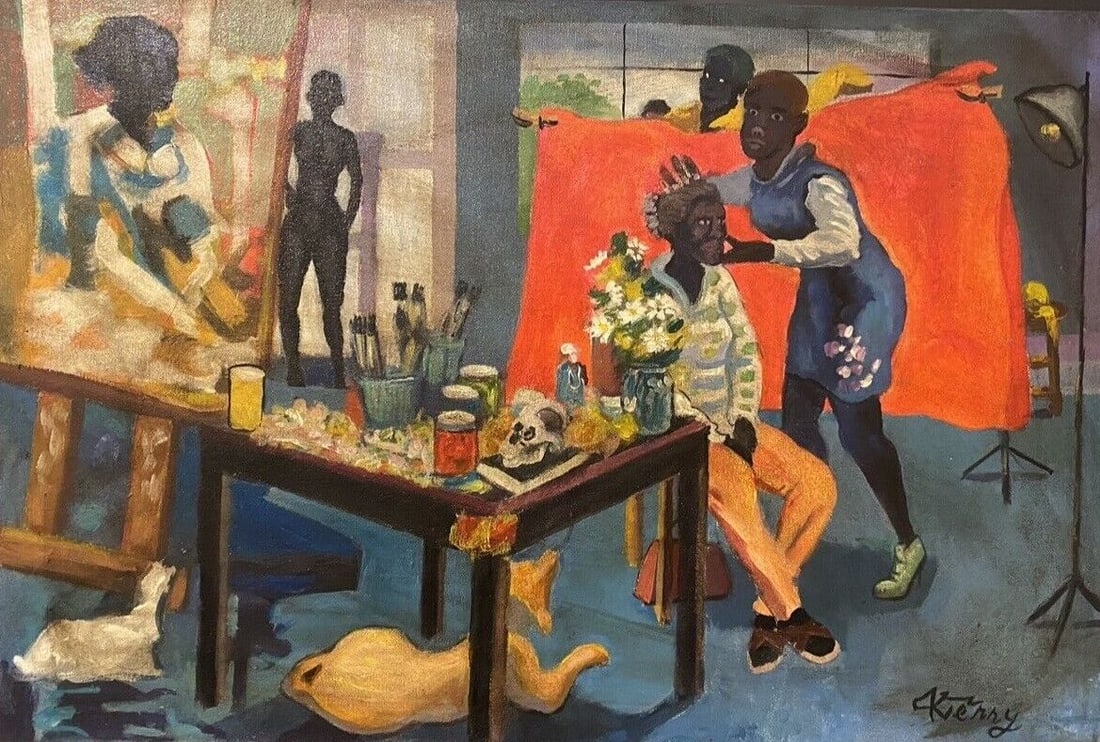 Kerry James Marshall Oil On Canvas oil (1 of 2)