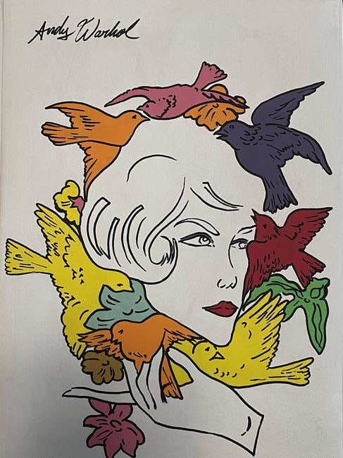 Andy Warhol - Drawing and Watercolor Painting on paper (1 of 2)