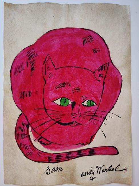 Andy Warhol Mixed Media on Paper: Andy Warhol Mixed Media on Paper, Stamp on verso. Dimensions 21x30cm. NY Collector. Sold after and in the style or manner of the artist. The piece has no formal documentation or COA.