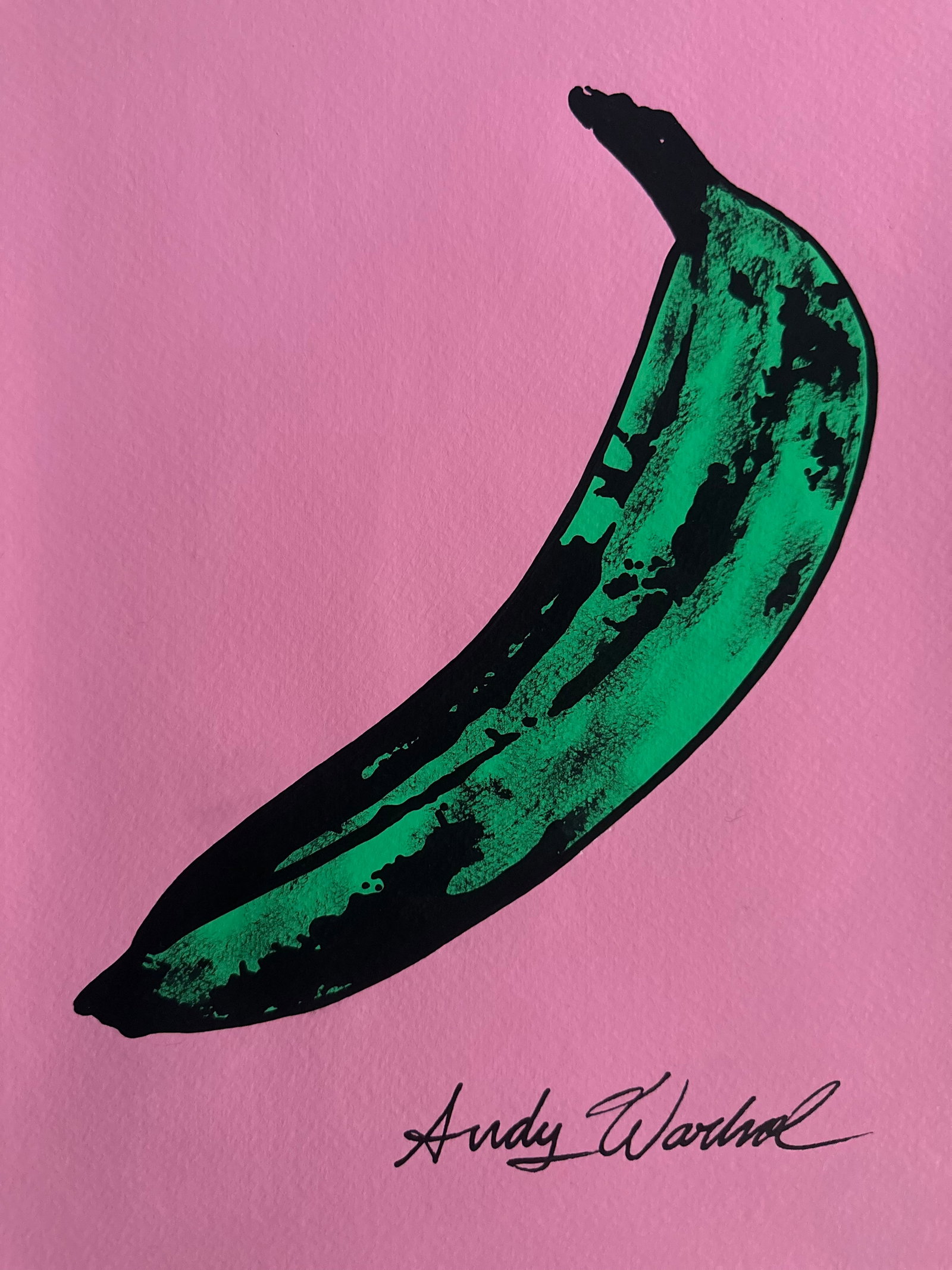 Signed Andy Warhol Mixed Media on Paper: Signed Andy Warhol Mixed Media on Paper, Stamp on verso inscribed Authorized by the Andy Warhol Foundation. Size Approx Size: 11 3/4 x 8 1/2 inches. NY Collector. No COA or Documents. Sold as is to th