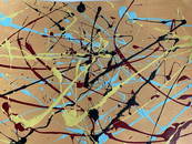 Jackson Pollock Abstract Painting on Paper