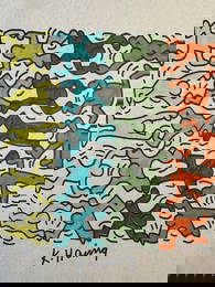 Keith Haring- Drawing Mixed Media on Paper