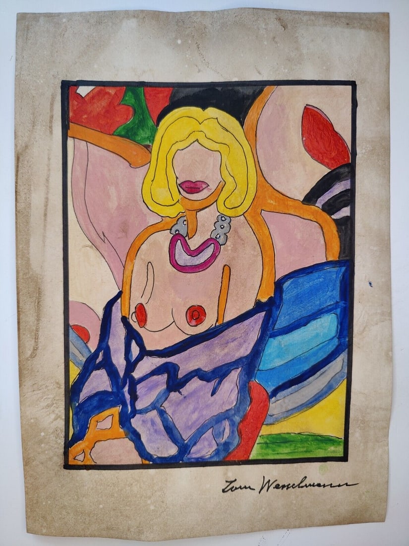 Tom Wesselmann Mixed Media on Paper (1 of 2)