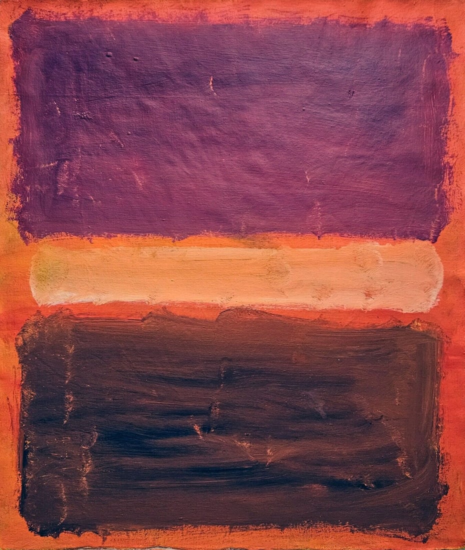 Abstract Canvas- Signed  R0THKO,  20th Century Modern Art (1 of 3)