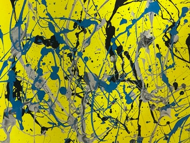 Jackson Pollock Abstract Painting on Paper