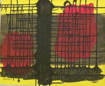 Abstract Canvas, Signed Manolo Millares