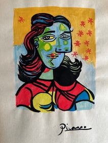 PABLO PICASSO Mixed Media on Paper