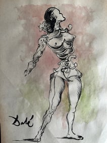 Salvador Dali Mixed Media on Paper