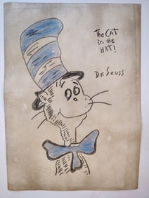 Dr. Seuss Mixed Media Drawing on Paper