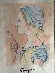 TSUGUHARU FOUJITA Mixed Media on Paper