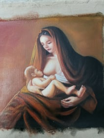 Modern Abstract Oil Painting on Canvas