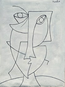 Abstract Canvas- Signed Picabia 20th Century Modern Art