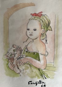 TSUGUHARU FOUJITA Mixed Media on Paper