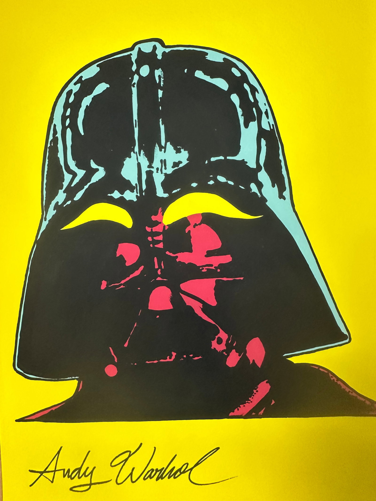 Signed Andy Warhol Mixed Media on Paper: Signed Andy Warhol Mixed Media on Paper, Stamp on verso inscribed Authorized by the Andy Warhol Foundation. Size Approx Size: 11 3/4 x 8 1/2 inches. NY Collector. No COA or Documents. Sold as is to th