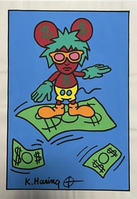 Keith Haring Drawing Pop Art and Watercolor