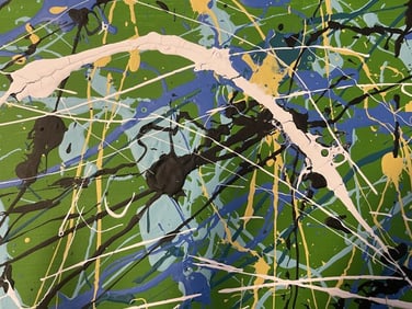 Jackson Pollock Abstract Painting on Paper