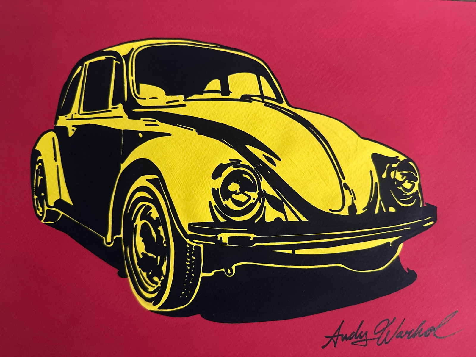 Andy Warhol Mixed Media on Paper: Andy Warhol Mixed Media on Paper. On verso, also stamp. Approx Size: 11 3/4 x 8 1/2 inches. All lots that do not carry established documented provenance nor any past record of auction history record a