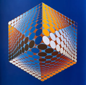 Victor Vasarely Heliogravure print.