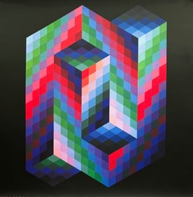 Victor Vasarely Heliogravure print.