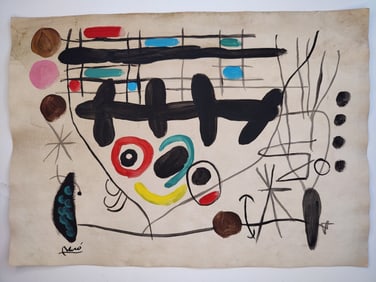 Joan Miro Mixed Media on Paper