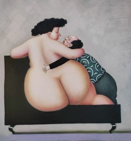 Modern Abstract Oil Painting on Canvas.