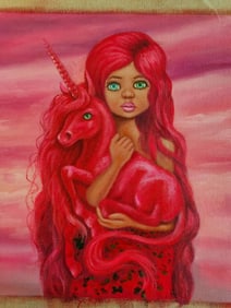 Modern Abstract Oil Painting on Canvas.