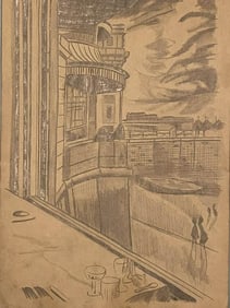 JAMES TISSOT (Style of) Drawings on old Paper