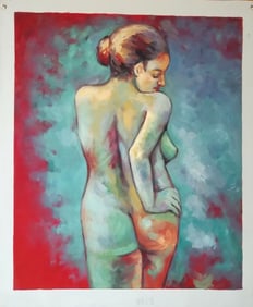 Modern Abstract Oil Painting on Canvas.