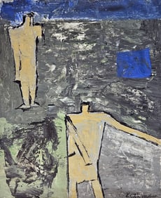 Abstract Canvas- Signed Keith Vaughan , 20th Century Modern Art