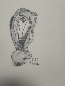 Pablo Picasso Art drawing on Paper