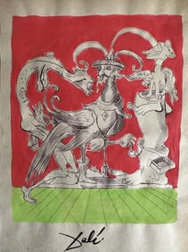 Salvador Dali Mixed Media on Paper