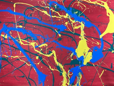 Jackson Pollock Abstract Painting on Paper