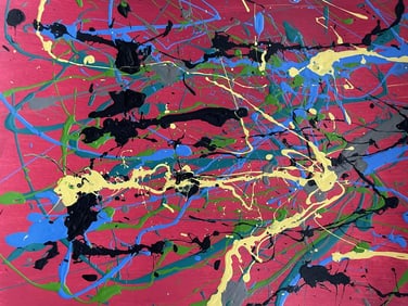 Jackson Pollock Abstract Painting on Paper