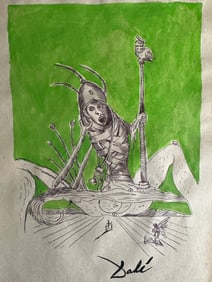 Salvador Dali Mixed Media on Paper